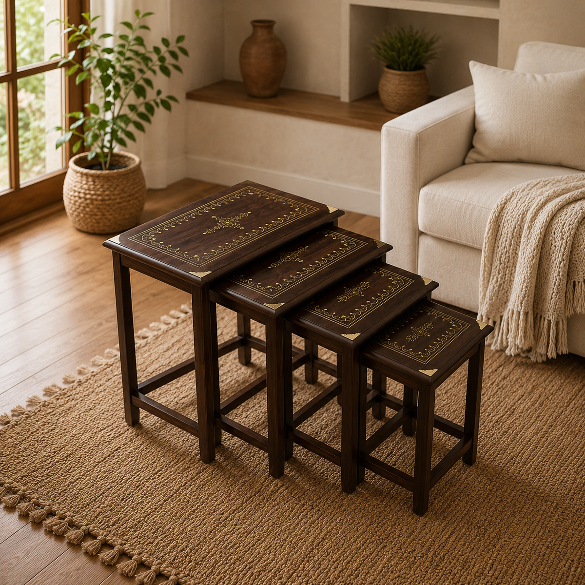 Chinyoti Solid Sheesham Wood Table Set