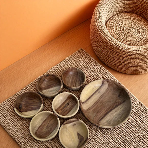 Wooden Bowl Set – 7 Pieces