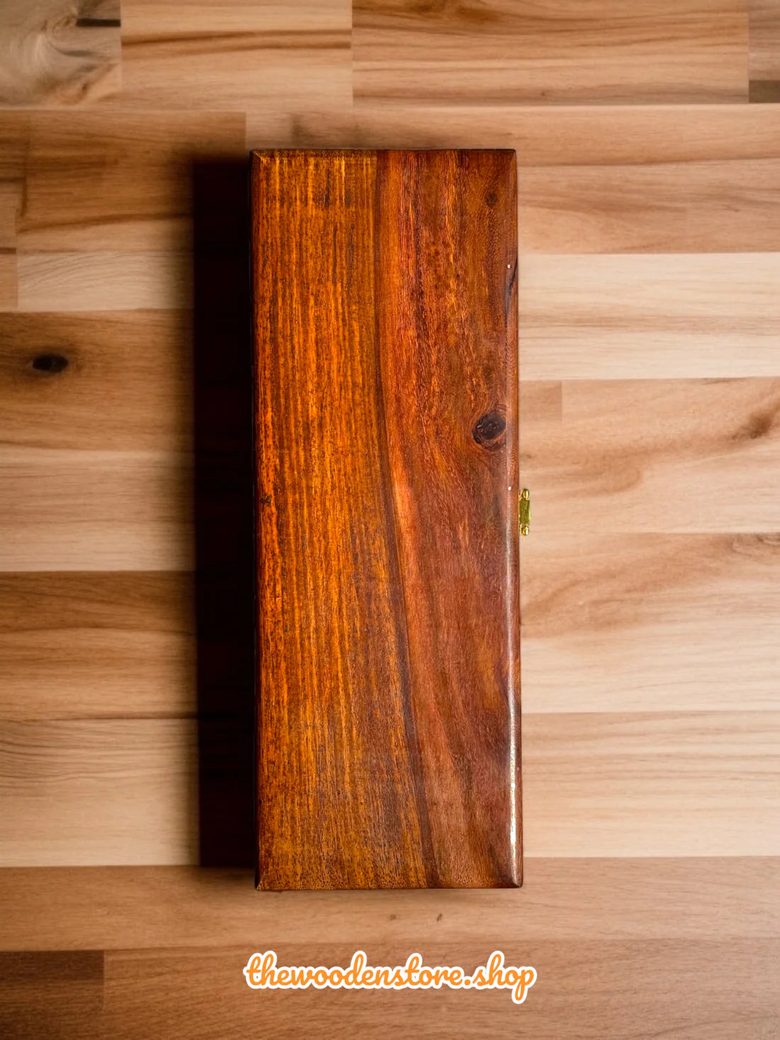 Wooden Watch Box – 5 Slots, Handmade with Solid Cover