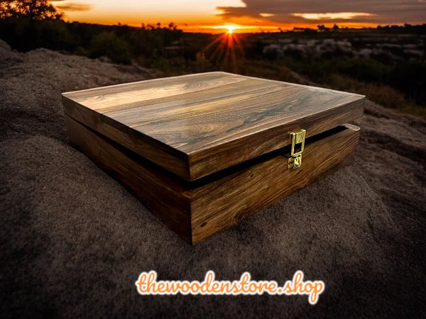Wooden Watch Box (15-Portion) with Solid Cover