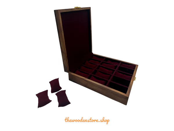 Wooden Watch Box (15-Portion) with Solid Cover