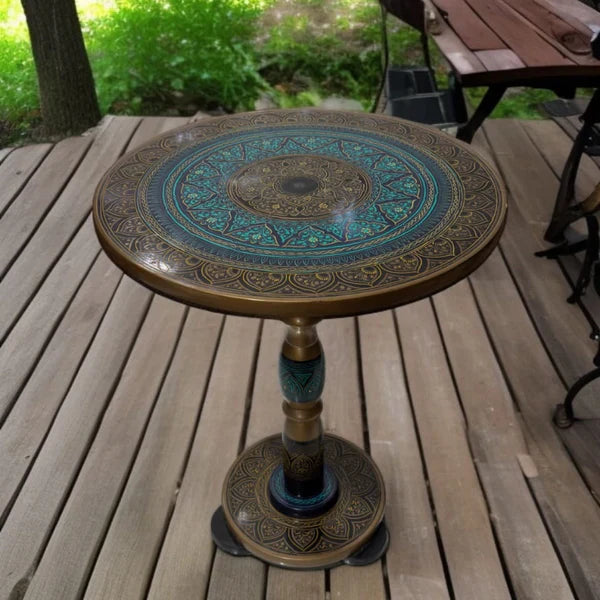 Wooden Handmade Coffee Table with Naqshi Art