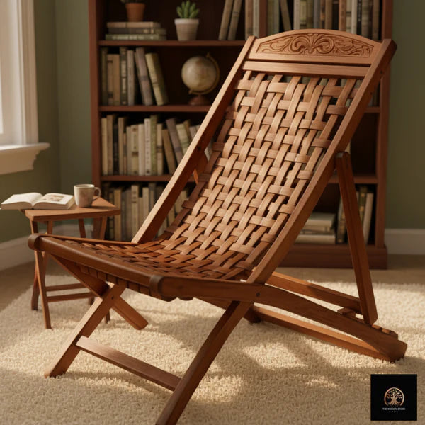Solid Beach Wood Relaxing Chair
