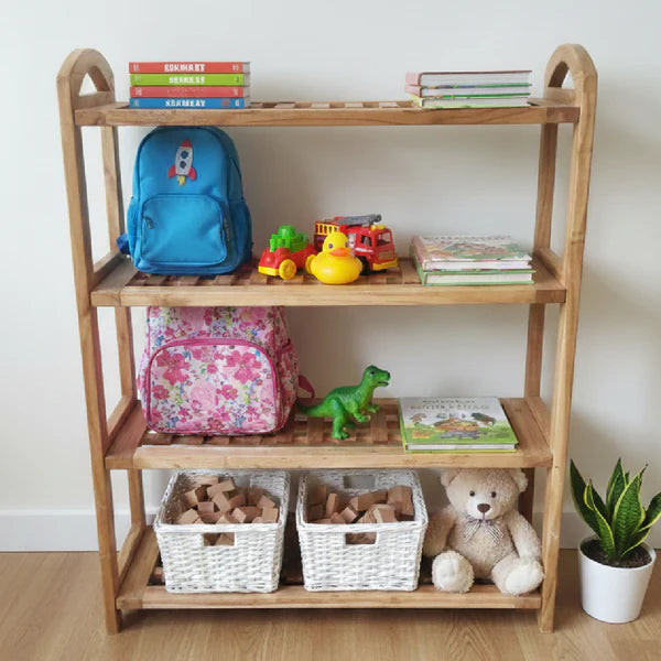 Premium Beech Wood 4-Tier Multi-Purpose Rack
