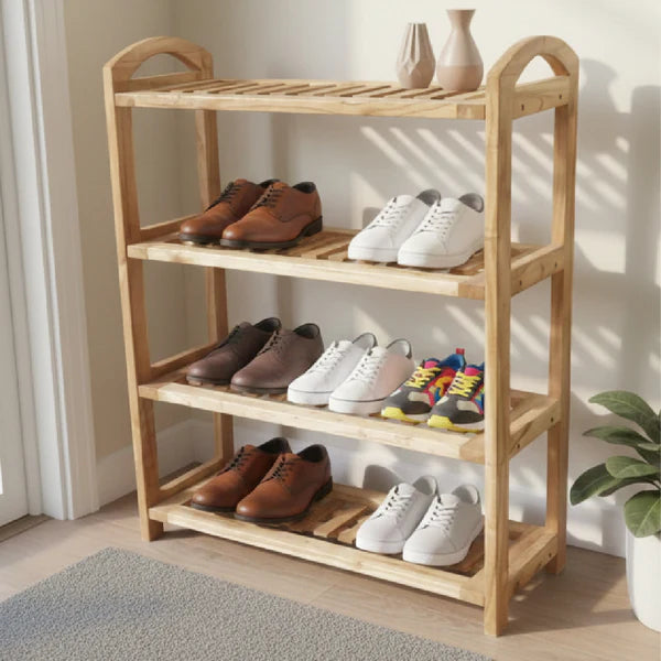 Premium Beech Wood 4-Tier Multi-Purpose Rack