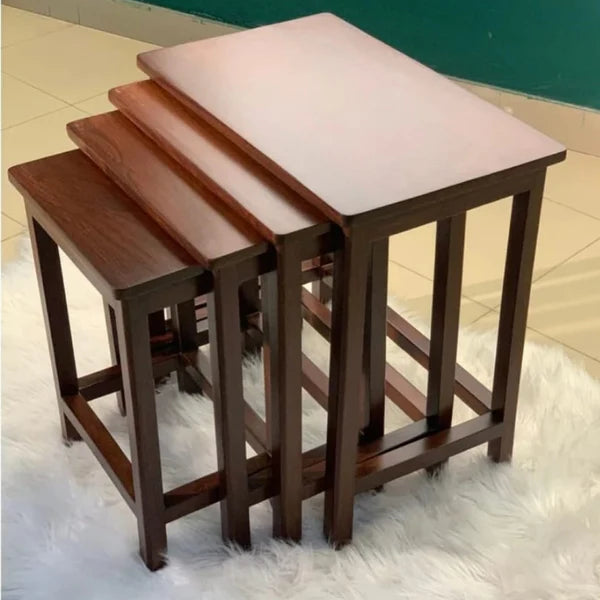 Beautiful Wooden Nesting Tables Set of 4