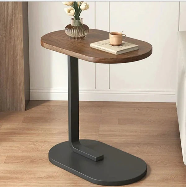 Oval Shape Folding Sofa Side Table
