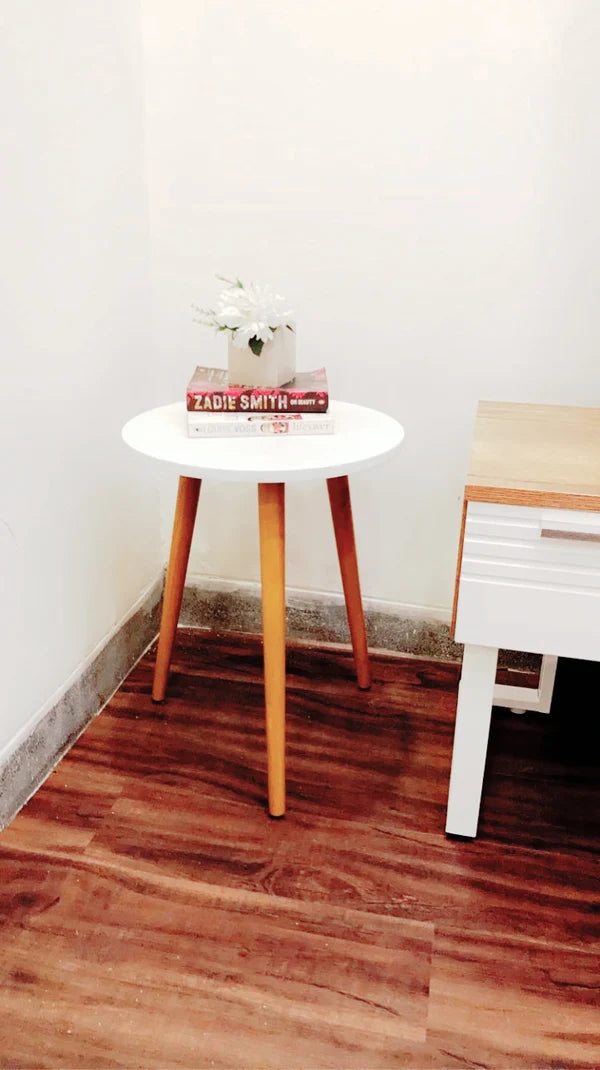 Round Folding Wooden Side Table