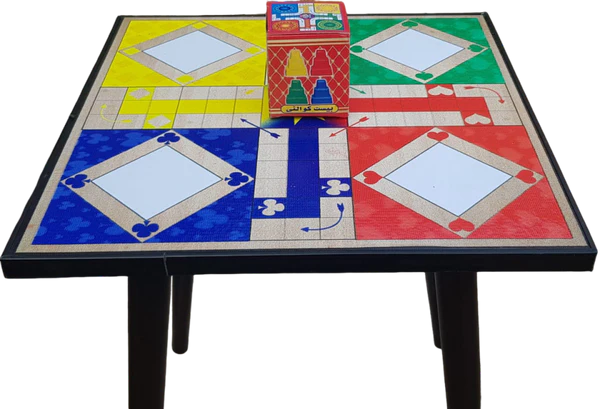 Wooden Ludo Table – Premium Square Top & Round