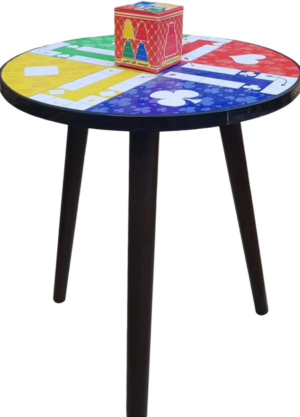 Wooden Ludo Table – Premium Square Top & Round