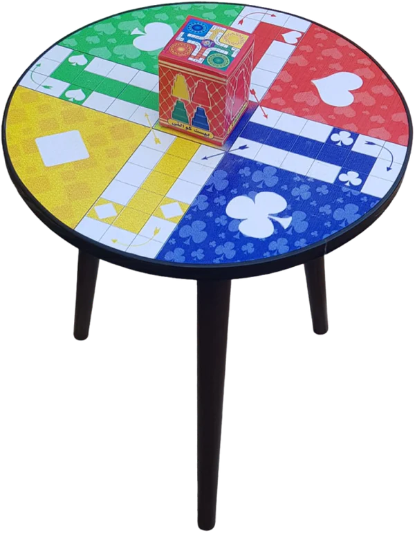 Wooden Ludo Table – Premium Square Top & Round