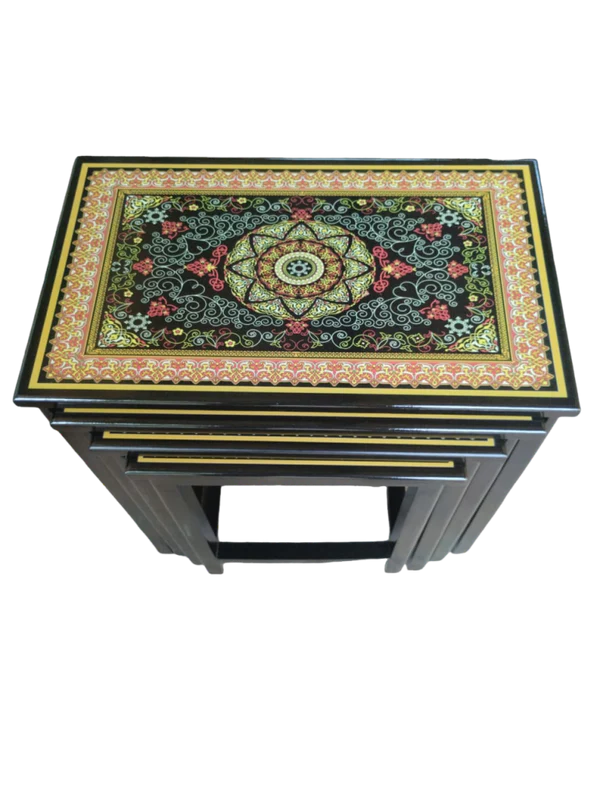 Table Nest Set (4-Piece) with Inlay Work
