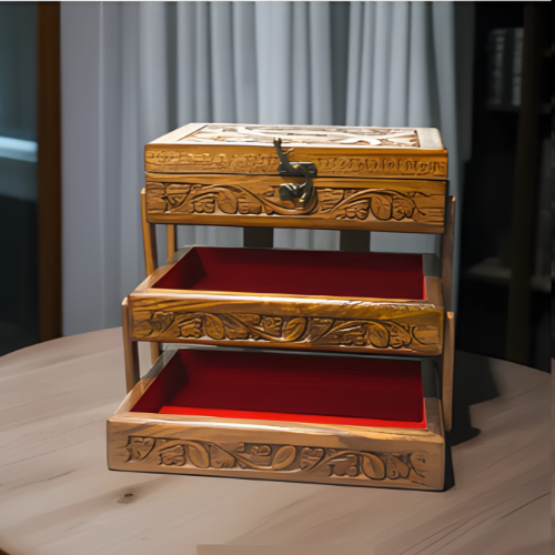 3-Tier Wooden Jewellery Box