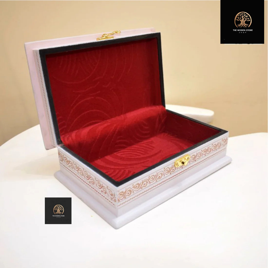 Wooden Jewellery Box – 4×8 Inches with Exquisite Artwork