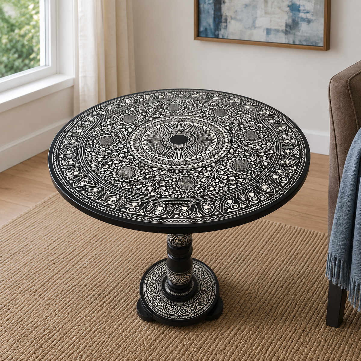 Blue & White Art Coffee Table