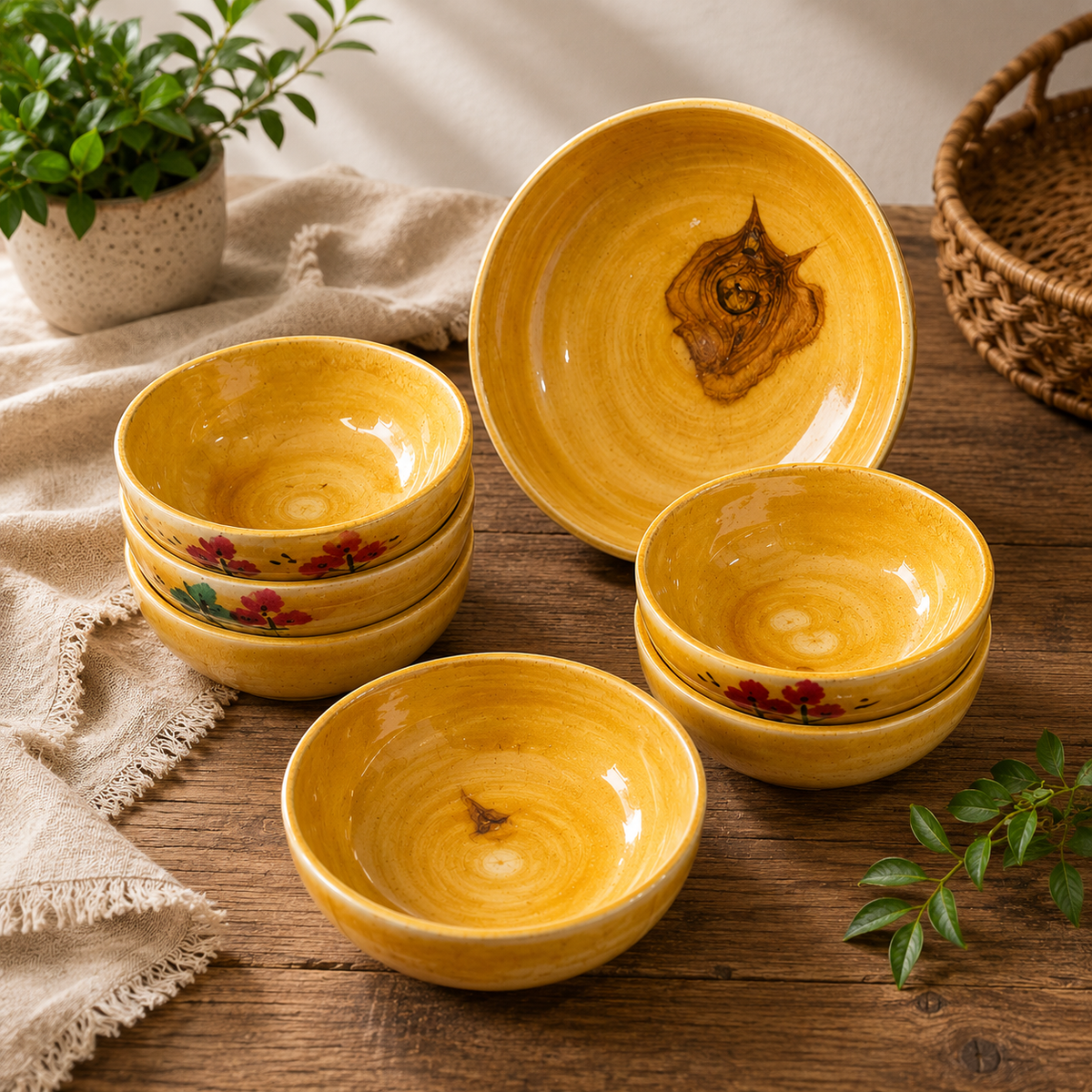 Wooden Handmade Ice Cream Set – 7 Pieces