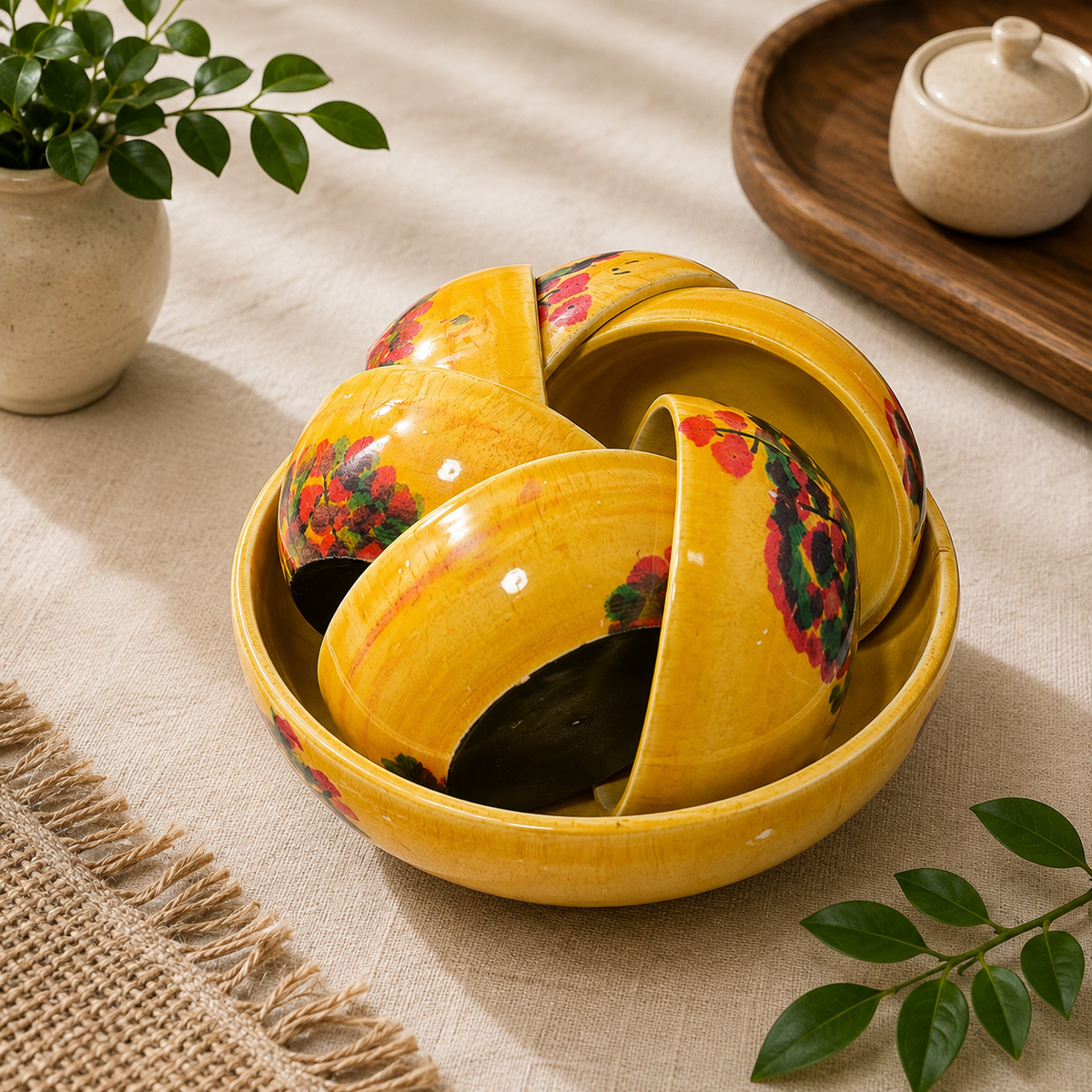 Wooden Handmade Ice Cream Set – 7 Pieces