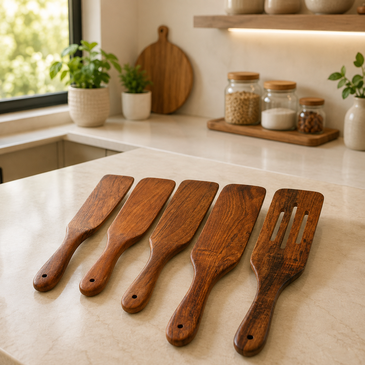 Wooden 5-Piece Spurtle Set