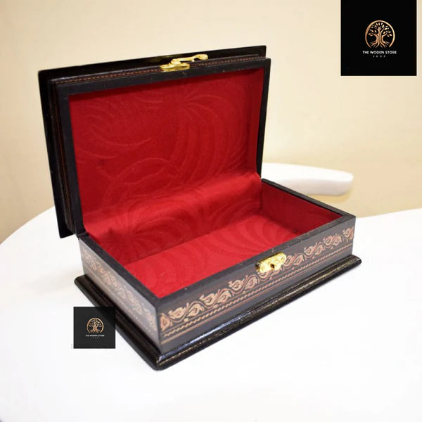 Wooden Jewellery Box – 4×8 Inches with Exquisite Artwork